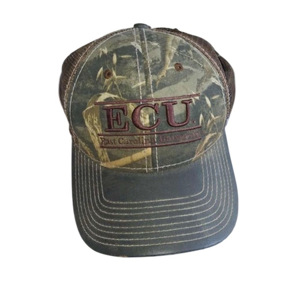 The Game ECU Pirates Camo Trucker Hat Cap Adjustable Strapback Unisex‎
